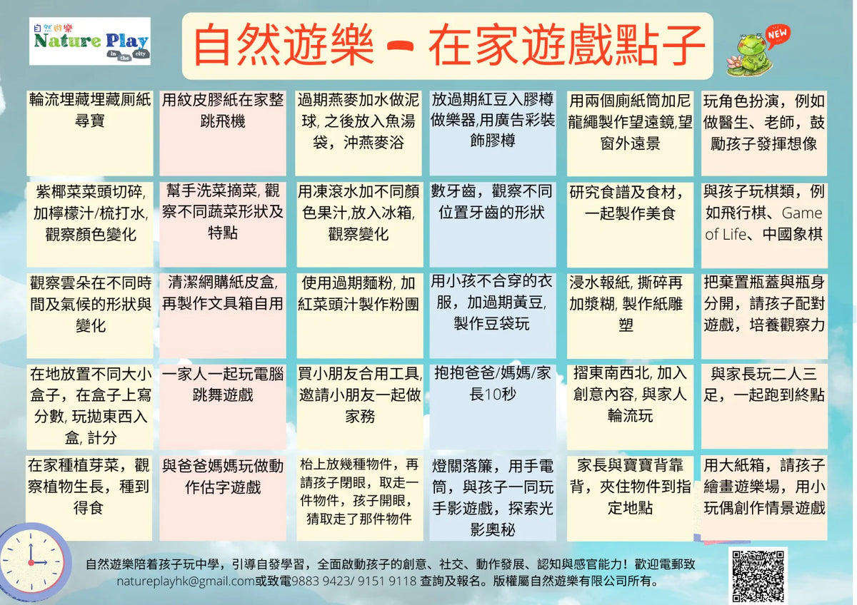 自然遊樂 – 雲上 CHAT (網上學習) 分享下在家有乜好做?
